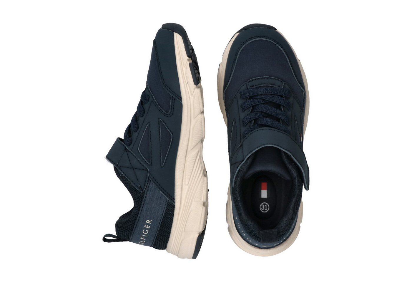 Tommy Hilfiger Sneaker Freizeitschuh, Halbschuh, Slipper mit elastischen Schnürsenkeln – Bild 5 von 5