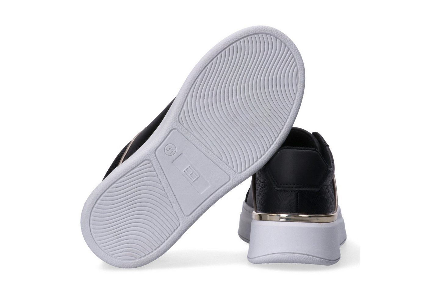 Tommy Hilfiger Sneaker Freizeitschuh, Halbschuh, Schnürer mit goldfarbenen Details – Bild 2 von 5
