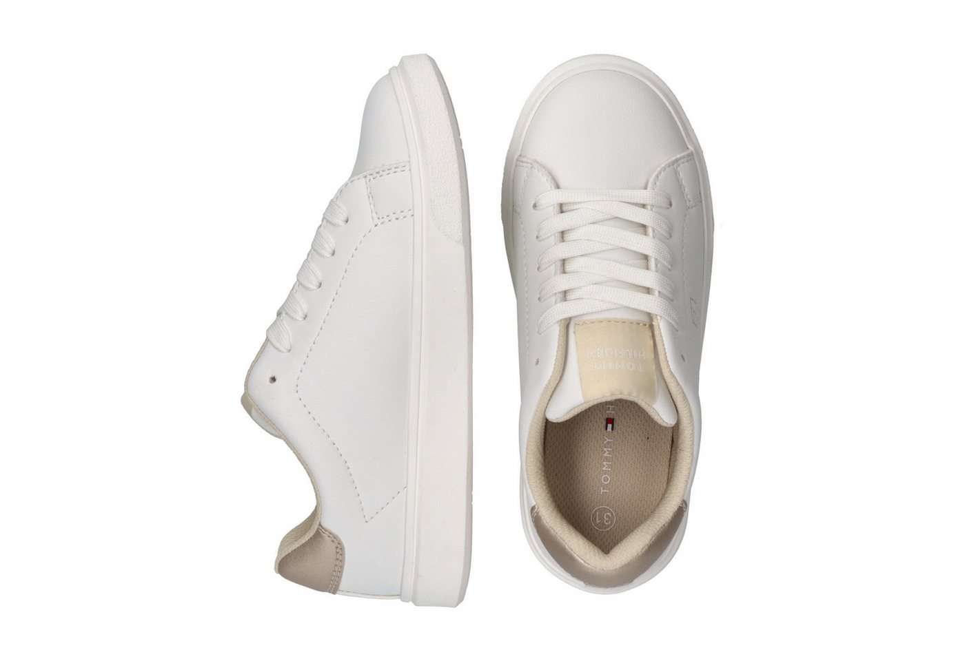 Tommy Hilfiger Sneaker Freizeitschuh, Halbschuh, Schnürer mit Kontrastbesatz – Bild 5 von 5