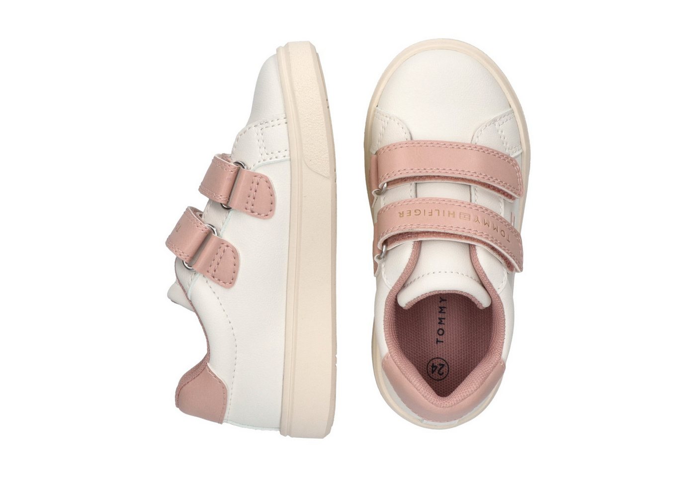 Tommy Hilfiger Sneaker Freizeitschuh, Halbschuh, Klettschuh mit Kontrastbesatz – Bild 4 von 5
