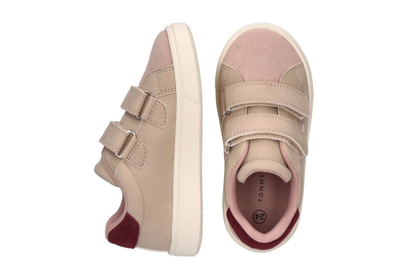 Tommy Hilfiger Sneaker Freizeitschuh, Halbschuh, Klettschuh mit Kontrastbesatz – Bild 4 von 5