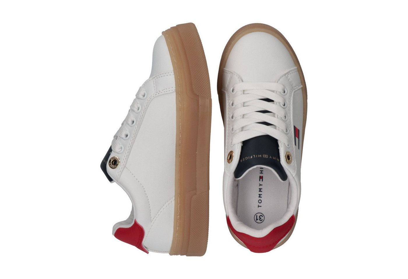 Tommy Hilfiger Sneaker Retro Sneaker, Schnürschuh, Halbschuh mit Plateausohle – Bild 4 von 5