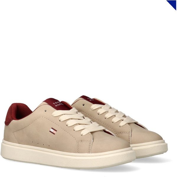Tommy Hilfiger Sneaker Schnürer, Halbschuh, Kinderschuh mit Kontrastbesatz an der Ferse