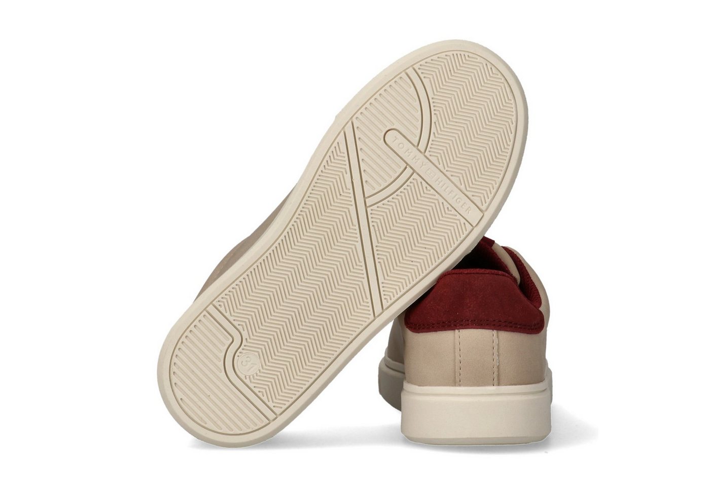 Tommy Hilfiger Sneaker Schnürer, Halbschuh, Kinderschuh mit Kontrastbesatz an der Ferse – Bild 2 von 5