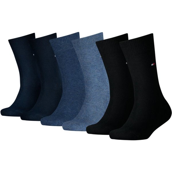 Tommy Hilfiger Socken TH CHILDREN SOCK TH BASIC 6P ECOM (6 Paar) Mit kleinem Rippenbündchen und Logo