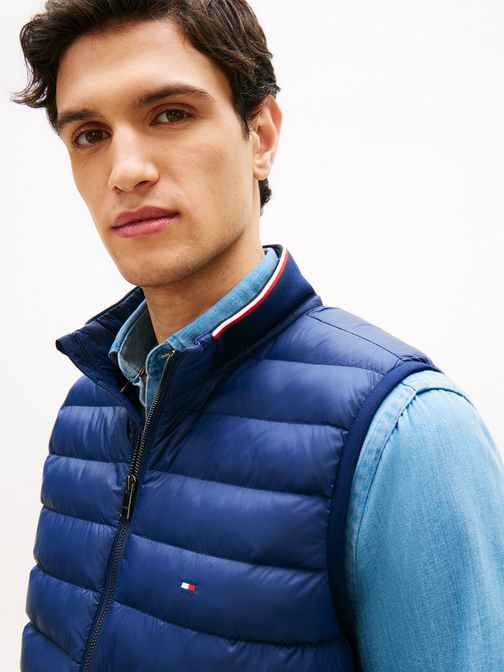 Tommy Hilfiger Steppweste MIX MEDIA Stehkragen, 2-Wege-Reißverschluss – Bild 2 von 5