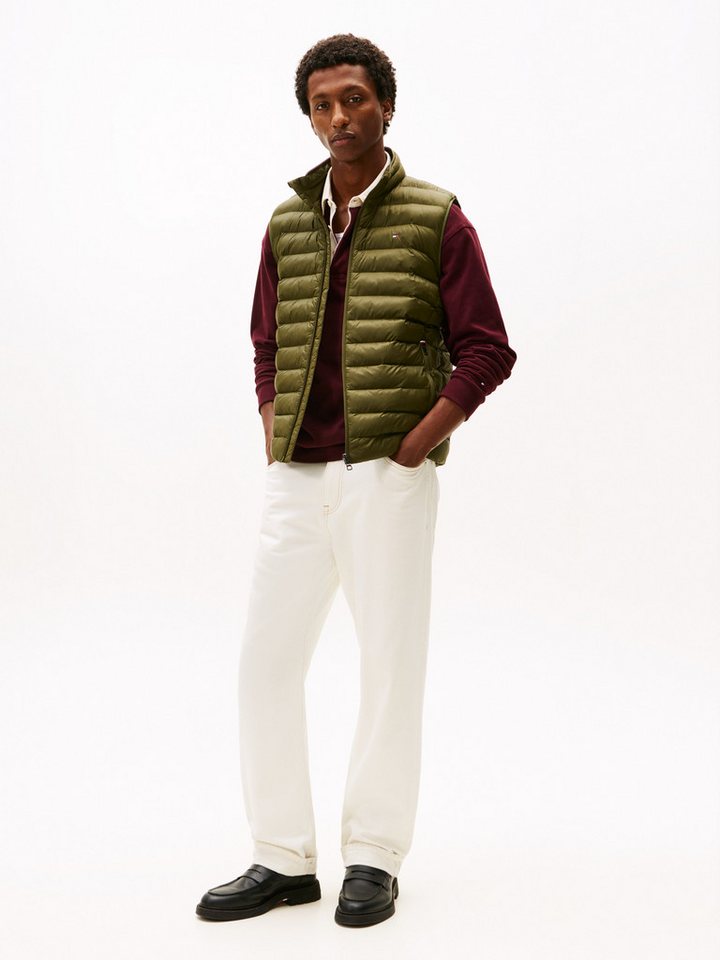 Tommy Hilfiger Steppweste PACKABLE RECYCLED VEST mit Logostickerei – Bild 3 von 5