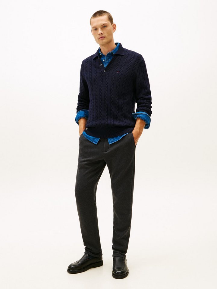 Tommy Hilfiger Stoffhose HARLEM TWO TONE Pique, tapered fit – Bild 3 von 5