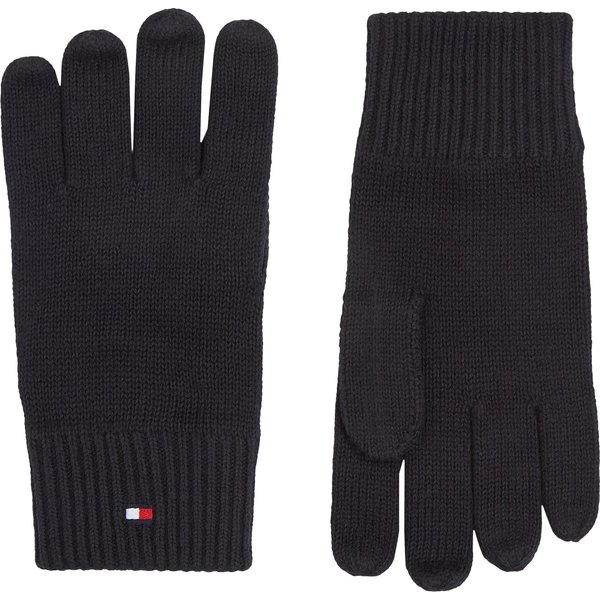 Tommy Hilfiger Strickhandschuhe ESSENTIALS FLAG GLOVES mit Kaschmir-Anteil, Logostickerei