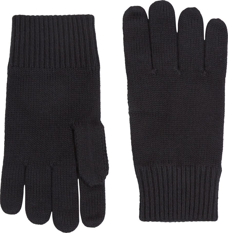 Tommy Hilfiger Strickhandschuhe ESSENTIALS FLAG GLOVES mit Kaschmir-Anteil, Logostickerei – Bild 2 von 5