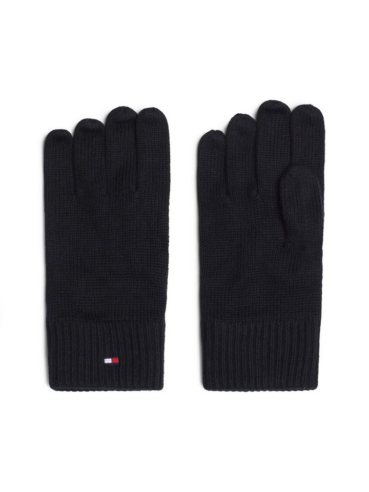 Tommy Hilfiger Strickhandschuhe ESSENTIALS FLAG GLOVES mit Kaschmir-Anteil, Logostickerei – Bild 3 von 5