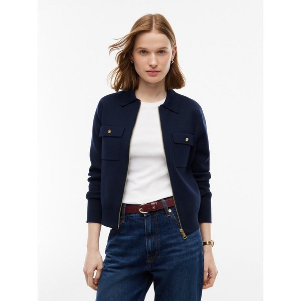 Tommy Hilfiger Strickjacke COTTON FULL NEEDLE REG JACKET Baumwollmischung