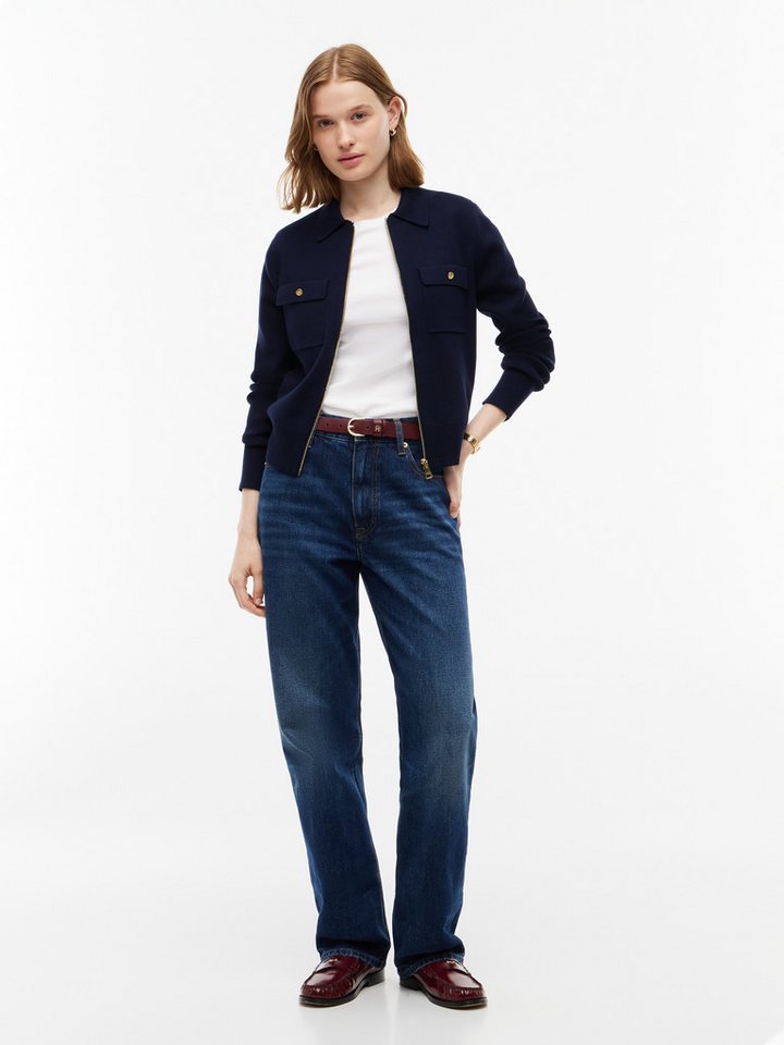 Tommy Hilfiger Strickjacke COTTON FULL NEEDLE REG JACKET Baumwollmischung – Bild 4 von 5