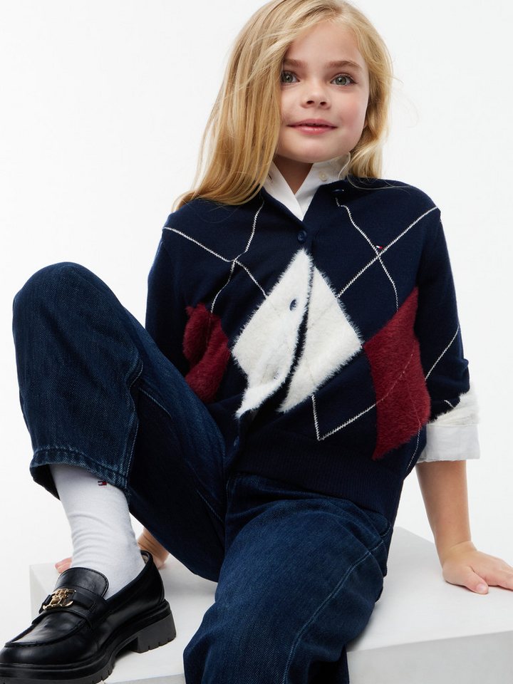 Tommy Hilfiger Strickjacke mit Wolle, Regular Fit, Kinder bis 16 Jahre – Bild 2 von 5