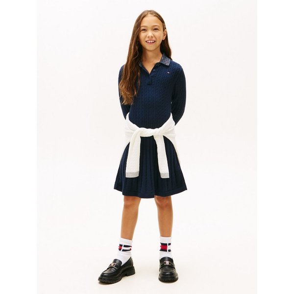 Tommy Hilfiger Strickkleid MINI CABLE SWEATER DRESS Regular fit, für Kinder bis 16 Jahre