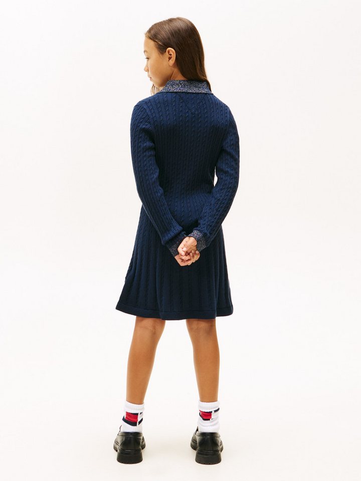 Tommy Hilfiger Strickkleid MINI CABLE SWEATER DRESS Regular fit, für Kinder bis 16 Jahre – Bild 5 von 5