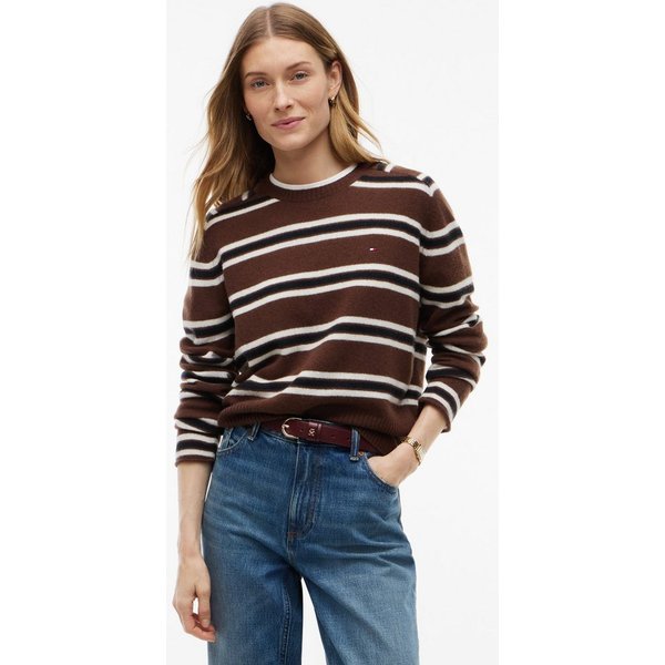 Tommy Hilfiger Strickpullover C-NK SOFT WOOL JERSEY SLM SWT aus reiner Wolle