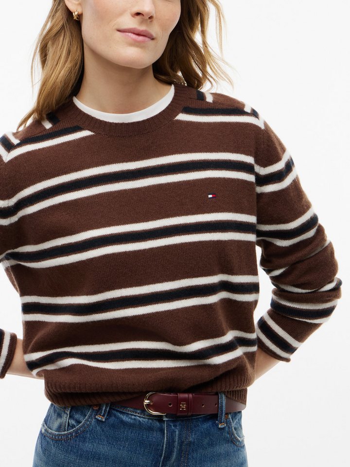 Tommy Hilfiger Strickpullover C-NK SOFT WOOL JERSEY SLM SWT aus reiner Wolle – Bild 2 von 5