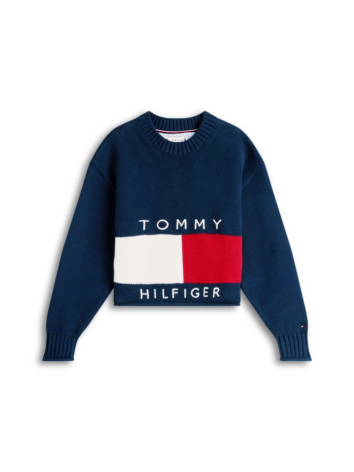 Tommy Hilfiger Strickpullover Kinder bis 16 Jahre, mit Rundhalsausschnitt – Bild 4 von 5