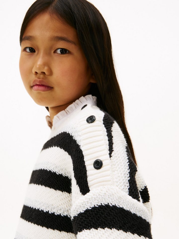 Tommy Hilfiger Strickpullover LUREX STRIPE SWEATER Kinder bis 16 Jahre – Bild 2 von 5