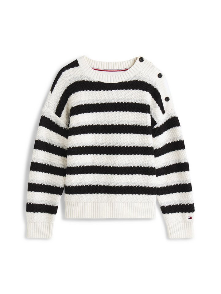 Tommy Hilfiger Strickpullover LUREX STRIPE SWEATER Kinder bis 16 Jahre – Bild 4 von 5