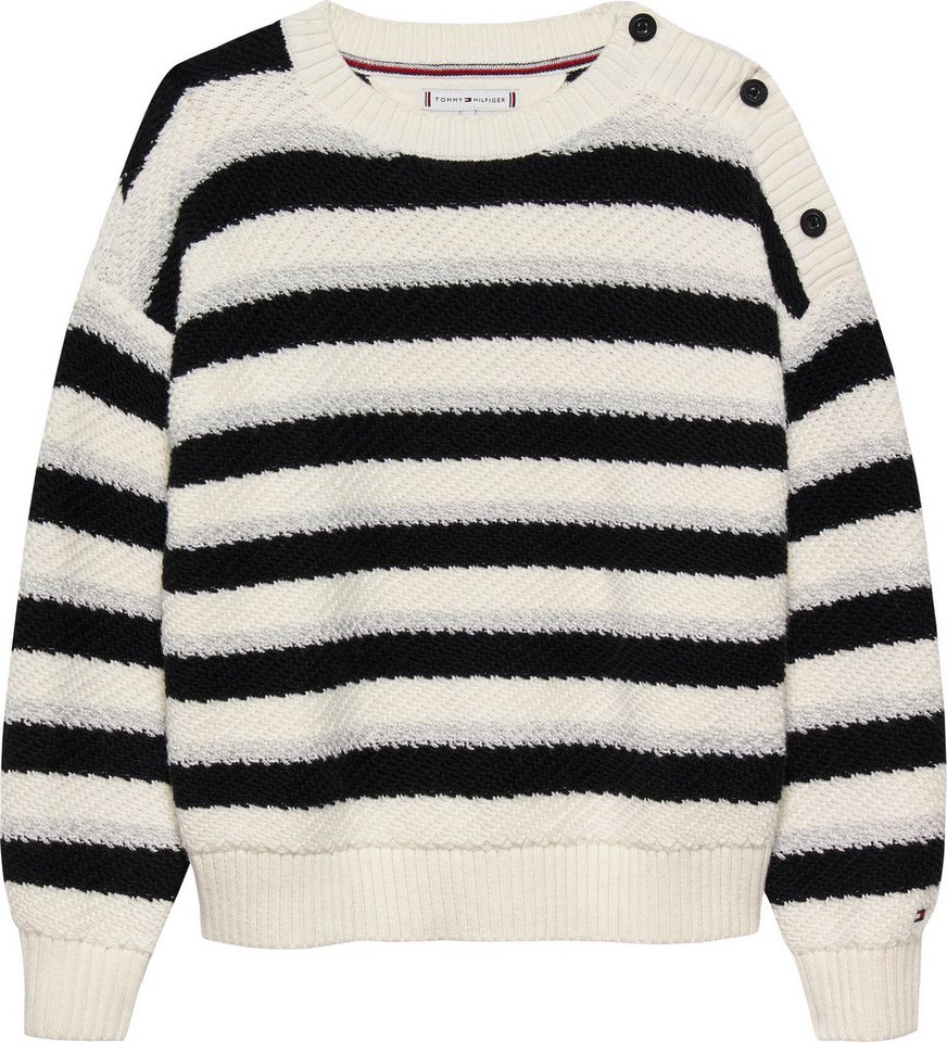 Tommy Hilfiger Strickpullover LUREX STRIPE SWEATER Kinder bis 16 Jahre – Bild 5 von 5