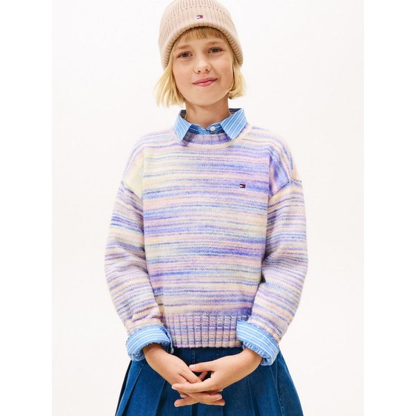 Tommy Hilfiger Strickpullover MELANGE SWEATER mit Woll-Anteil, Regular fit, Kinder bis 16 Jahre