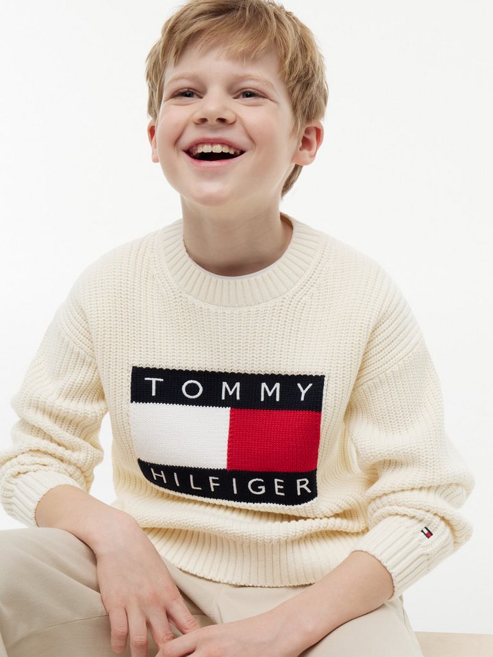 Tommy Hilfiger Strickpullover Regular fit, für Kinder bis 16 Jahre – Bild 3 von 5