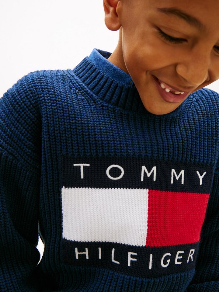 Tommy Hilfiger Strickpullover Regular fit, für Kinder bis 16 Jahre – Bild 2 von 5