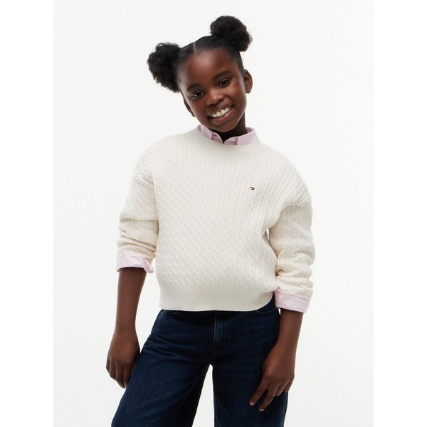 Tommy Hilfiger Strickpullover Rundhalsausschnitt, Regular Fit, Kinder bis 16 Jahre