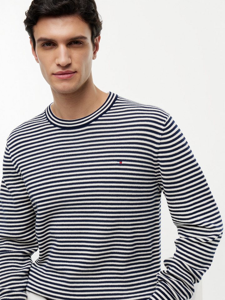 Tommy Hilfiger Strickpullover SEASONAL STRUCTURE CREW NECK strukturiert – Bild 3 von 5