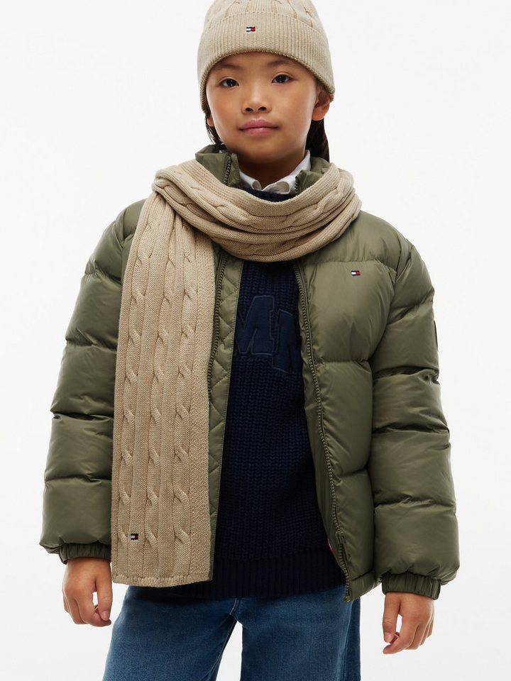 Tommy Hilfiger Strickschal ESSENTIAL CABLE SCARF, Regular fit mit Zopfstrickmuster – Bild 5 von 5