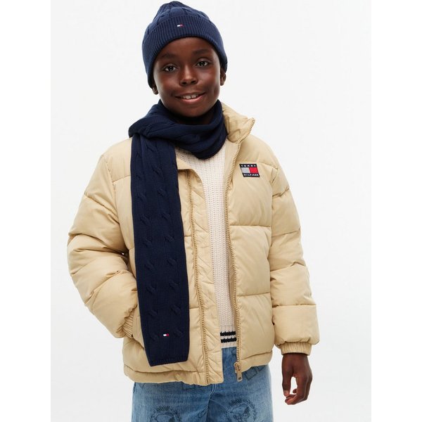 Tommy Hilfiger Strickschal ESSENTIAL CABLE SCARF, Regular fit mit Zopfstrickmuster