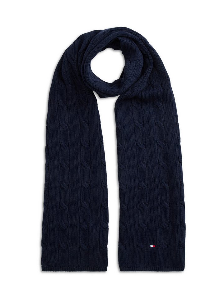 Tommy Hilfiger Strickschal ESSENTIAL CABLE SCARF, Regular fit mit Zopfstrickmuster – Bild 2 von 5