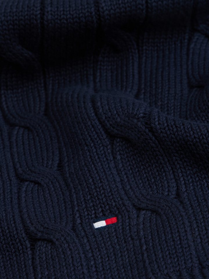 Tommy Hilfiger Strickschal ESSENTIAL CABLE SCARF, Regular fit mit Zopfstrickmuster – Bild 4 von 5