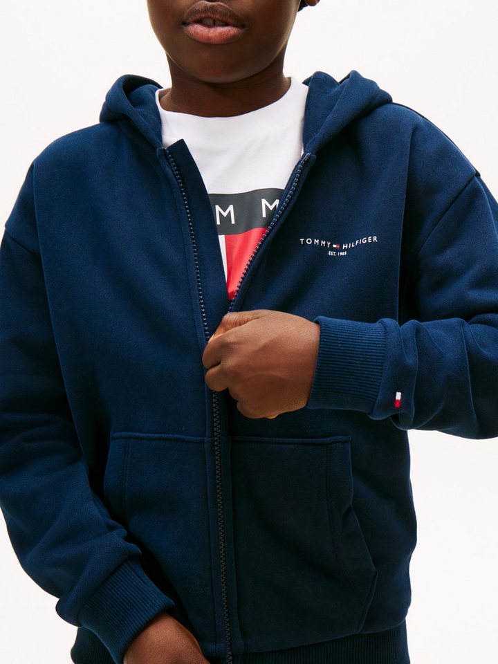 Tommy Hilfiger Sweatjacke Regular fit, für Kinder bis 16 Jahre – Bild 3 von 5