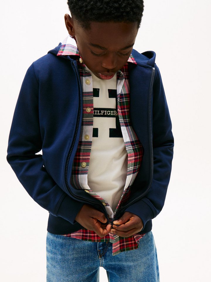 Tommy Hilfiger Sweatjacke Regular fit, für Kinder bis 16 Jahre – Bild 2 von 5