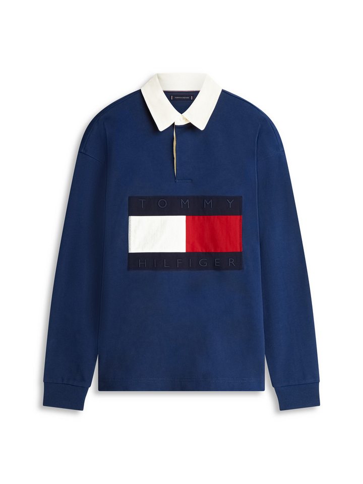 Tommy Hilfiger Sweatshirt FLAG RUGBY Regular fit mit Polokragen Poloshirt Iconic Retro – Bild 4 von 5