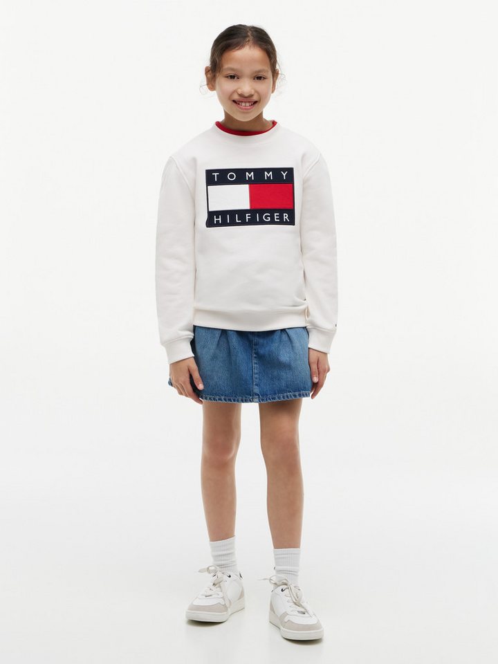 Tommy Hilfiger Sweatshirt Regular Fit, Kinder bis 16 Jahre, Logo-Applikation – Bild 5 von 5