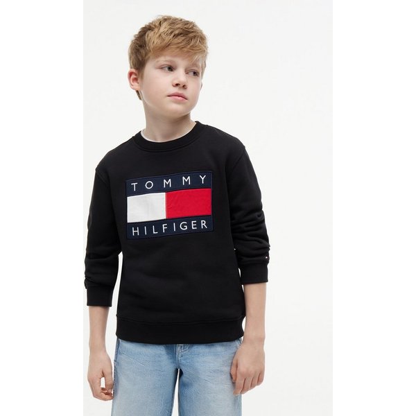 Tommy Hilfiger Sweatshirt Regular Fit, Kinder bis 16 Jahre, Logo-Applikation