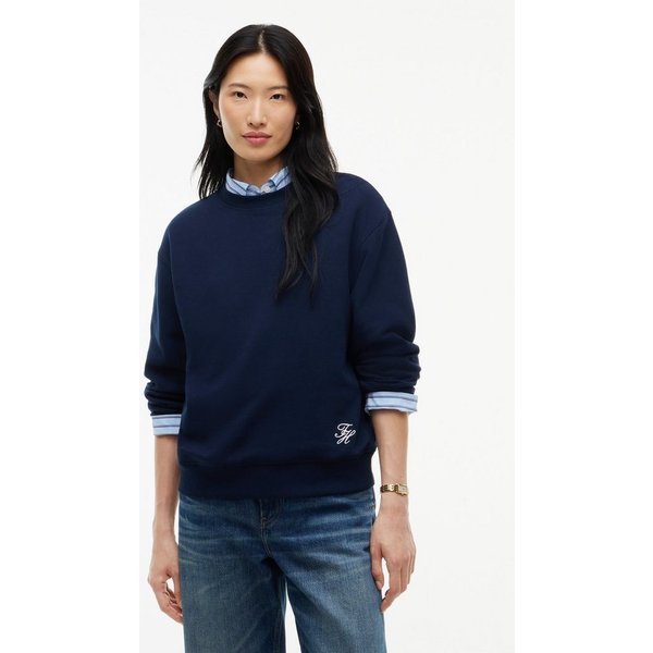 Tommy Hilfiger Sweatshirt SCRIPT TERRY MDRN C-NK SWTSHIRT Baumwolle