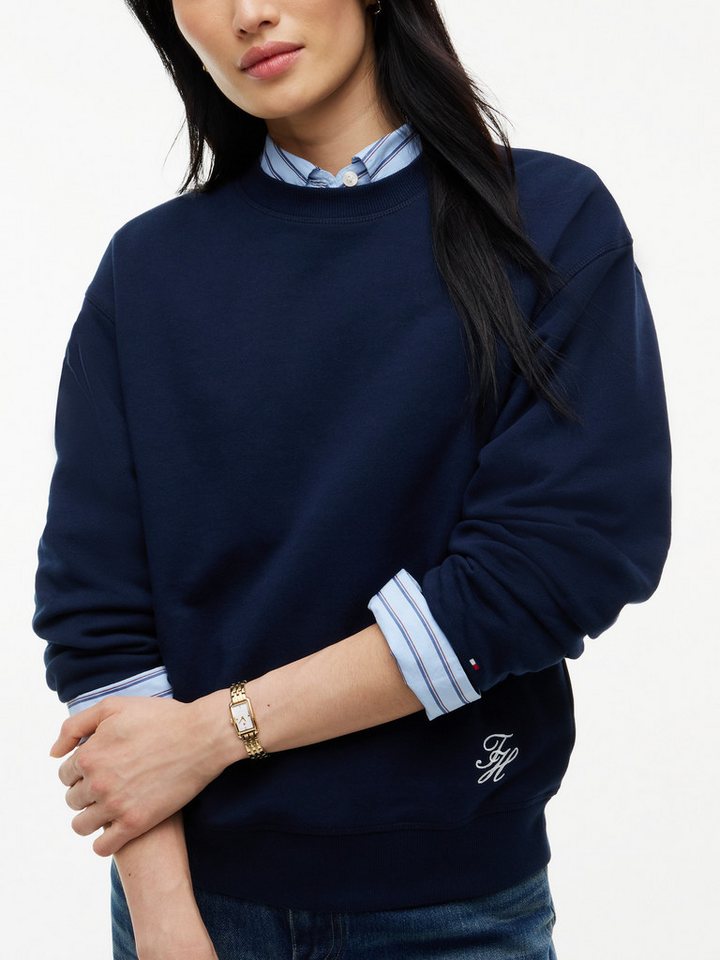 Tommy Hilfiger Sweatshirt SCRIPT TERRY MDRN C-NK SWTSHIRT Baumwolle – Bild 2 von 5