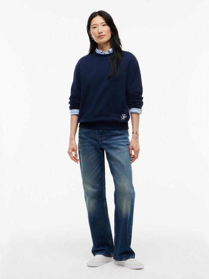 Tommy Hilfiger Sweatshirt SCRIPT TERRY MDRN C-NK SWTSHIRT Baumwolle – Bild 4 von 5