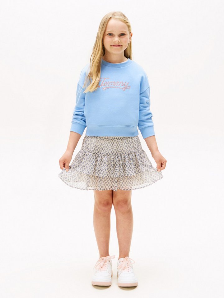 Tommy Hilfiger Sweatshirt TOMMY SCRIPT SEQUIN SWEATSHIRT für Kinder bis 16 Jahre, Logo-Schriftzug mit bunten Pailletten – Bild 2 von 5