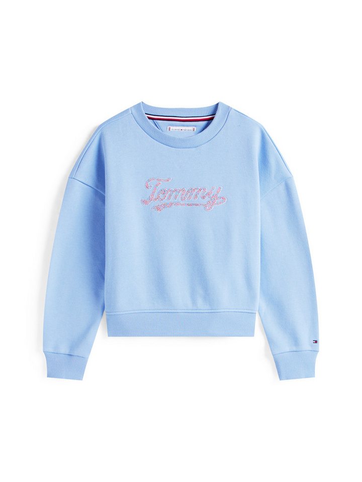 Tommy Hilfiger Sweatshirt TOMMY SCRIPT SEQUIN SWEATSHIRT für Kinder bis 16 Jahre, Logo-Schriftzug mit bunten Pailletten – Bild 4 von 5