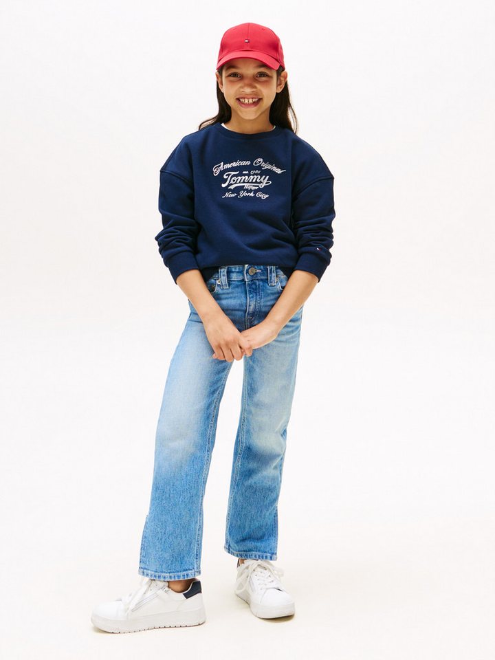Tommy Hilfiger Sweatshirt TOMMY SCRIPT SWEATSHIRT für Kinder bis 16 Jahre, mit glänzendem Druck – Bild 2 von 5