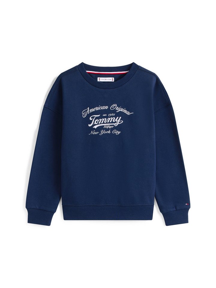 Tommy Hilfiger Sweatshirt TOMMY SCRIPT SWEATSHIRT für Kinder bis 16 Jahre, mit glänzendem Druck – Bild 4 von 5