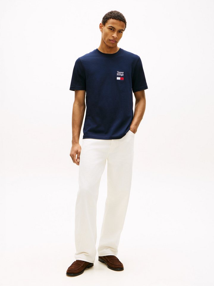 Tommy Hilfiger T-Shirt BRAND LOVE TEXT STACK Regular fit mit Rundhalsausschnitt – Bild 3 von 5