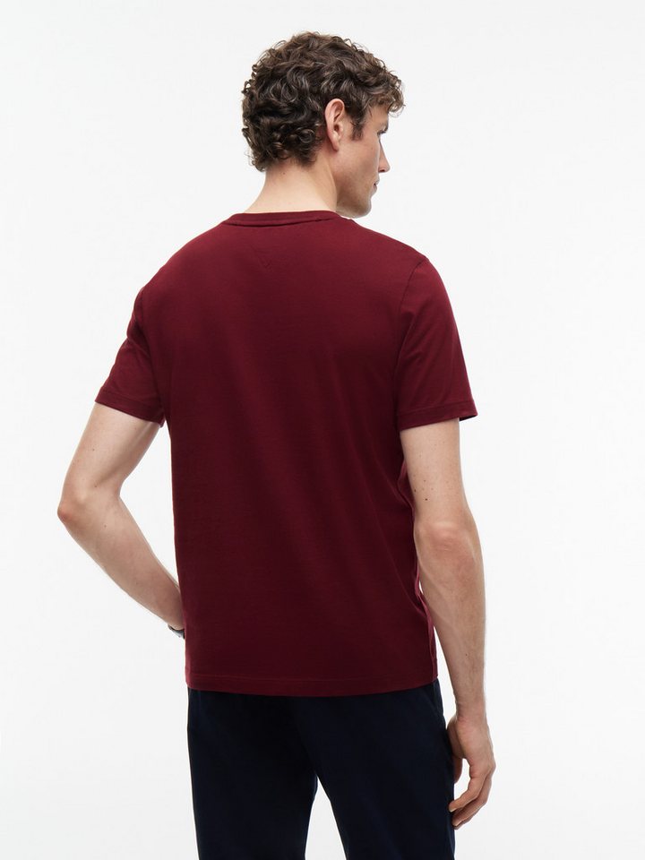 Tommy Hilfiger T-Shirt ESSENTIAL REGULAR FIT SOLID mit Stickerei unifarben, casual, Baumwolle, Rundhals – Bild 3 von 5
