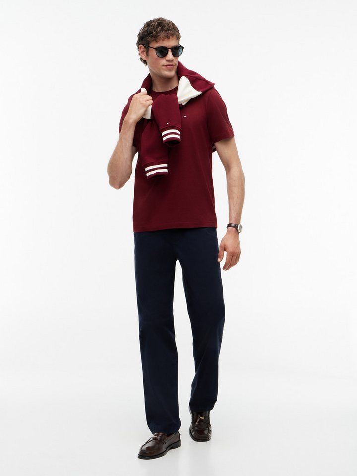 Tommy Hilfiger T-Shirt ESSENTIAL REGULAR FIT SOLID mit Stickerei unifarben, casual, Baumwolle, Rundhals – Bild 4 von 5